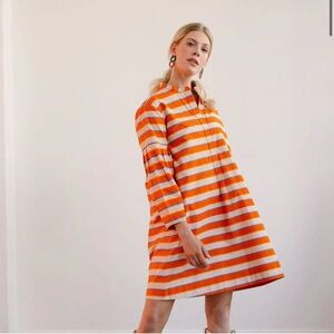 Sunshine Tienda Hidalgo Stripe Milly Dress Orange Stripe XXL